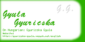 gyula gyuricska business card